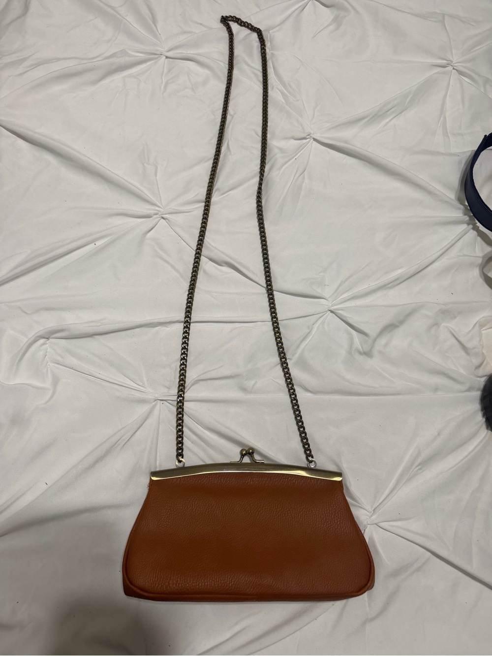 Universal Thread Brown Leather Chain-Handle Shoulder Bag